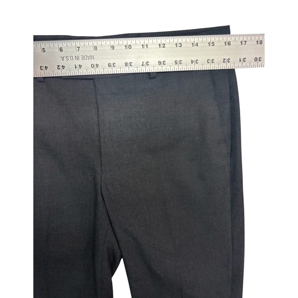 Egara 42L 32x34 Charcoal 2pc Pant Suit Slim Fit Modern Two Button Mens Stretch